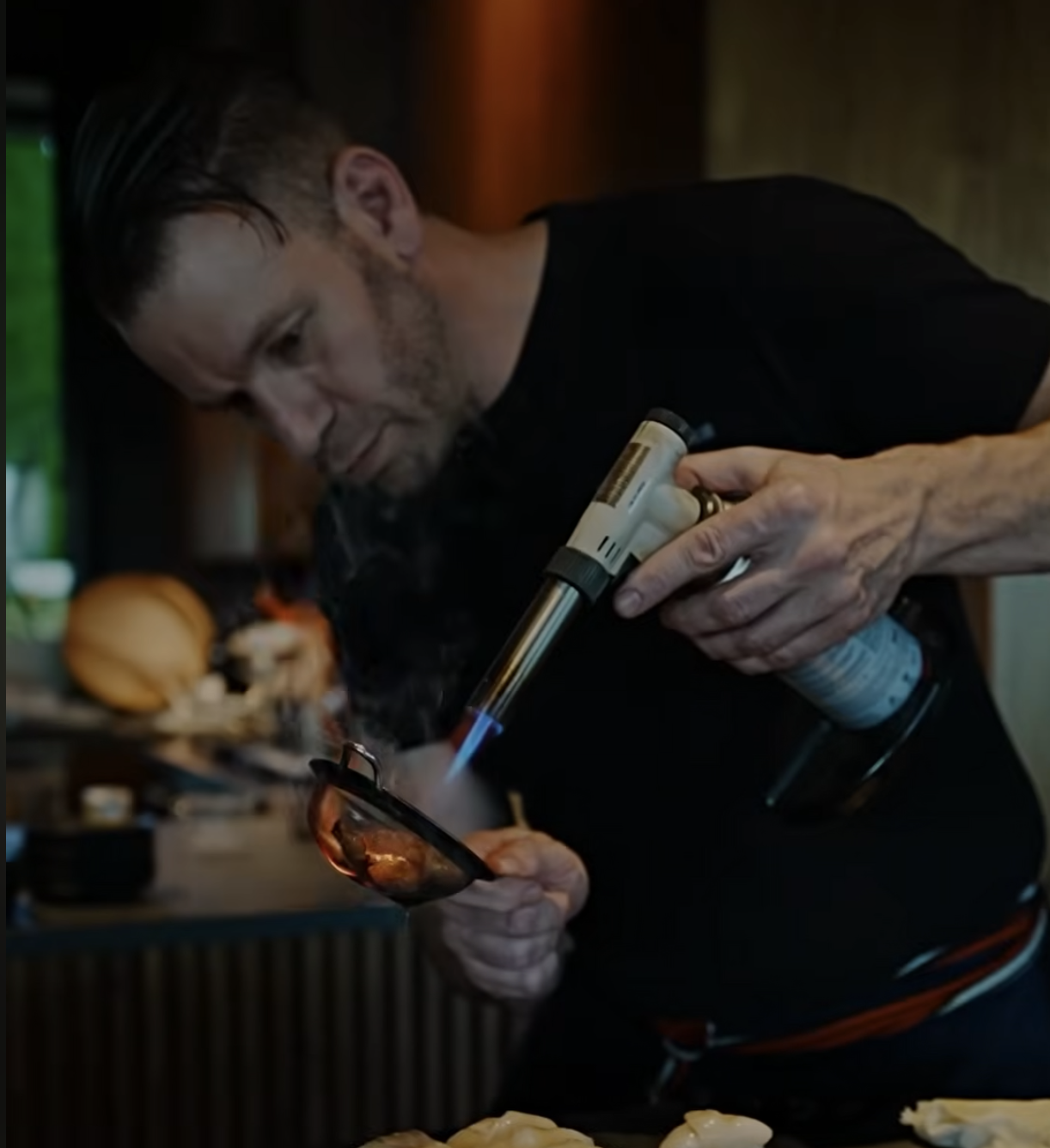 Hiyaku chef preparing dinner series.